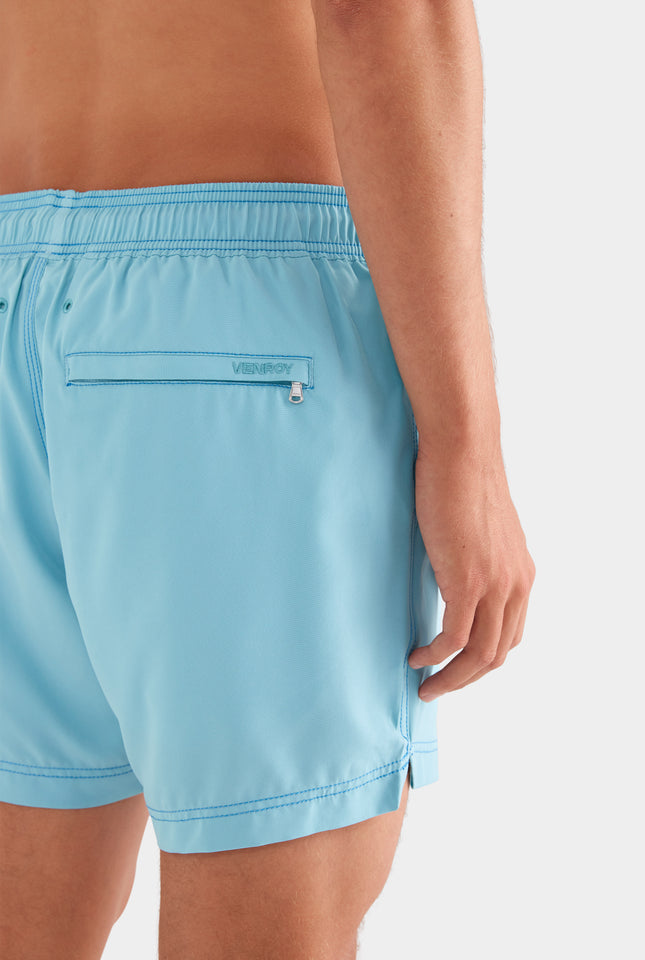Solid Stretch Swim Short - Aqua Blue