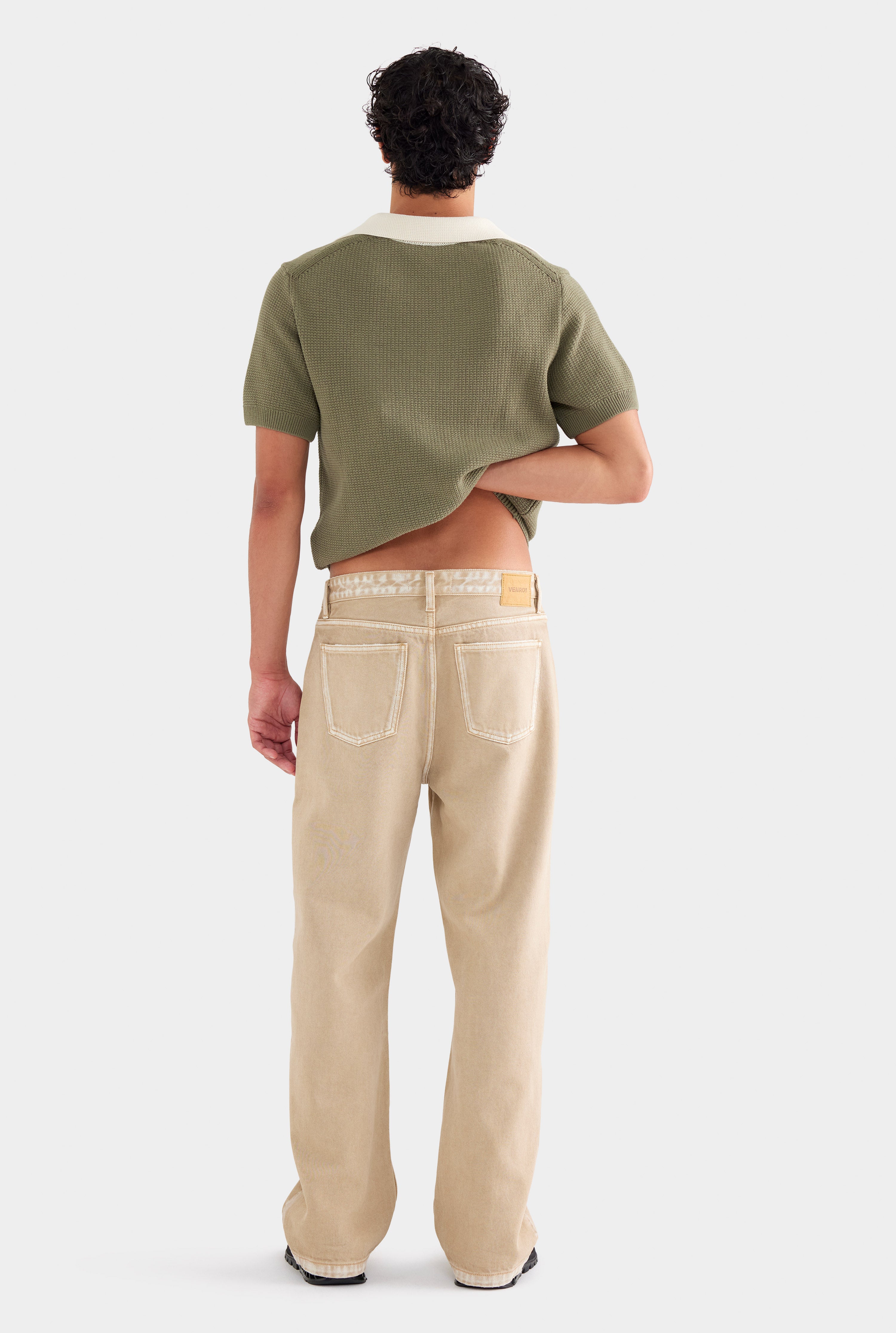 Straight Leg Denim Jean - Stone