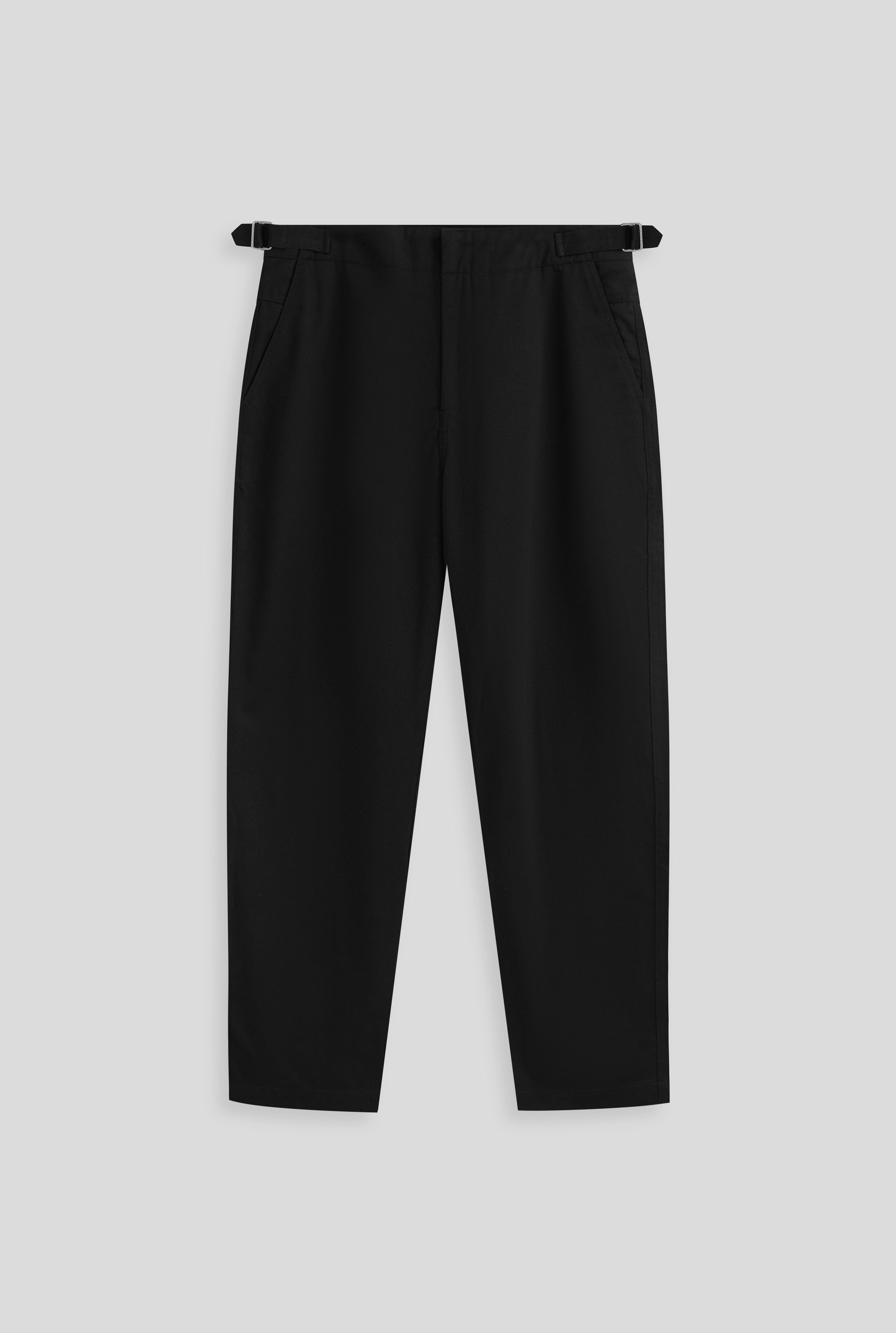 Tapered Wool Trouser - Black