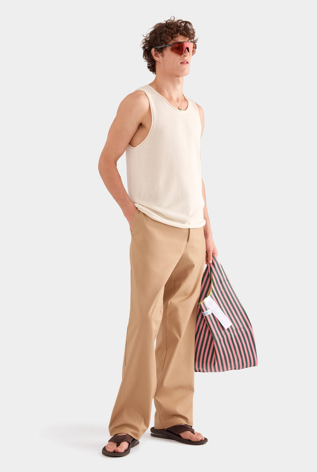 Tencel Rolled Edge Tank - Cream