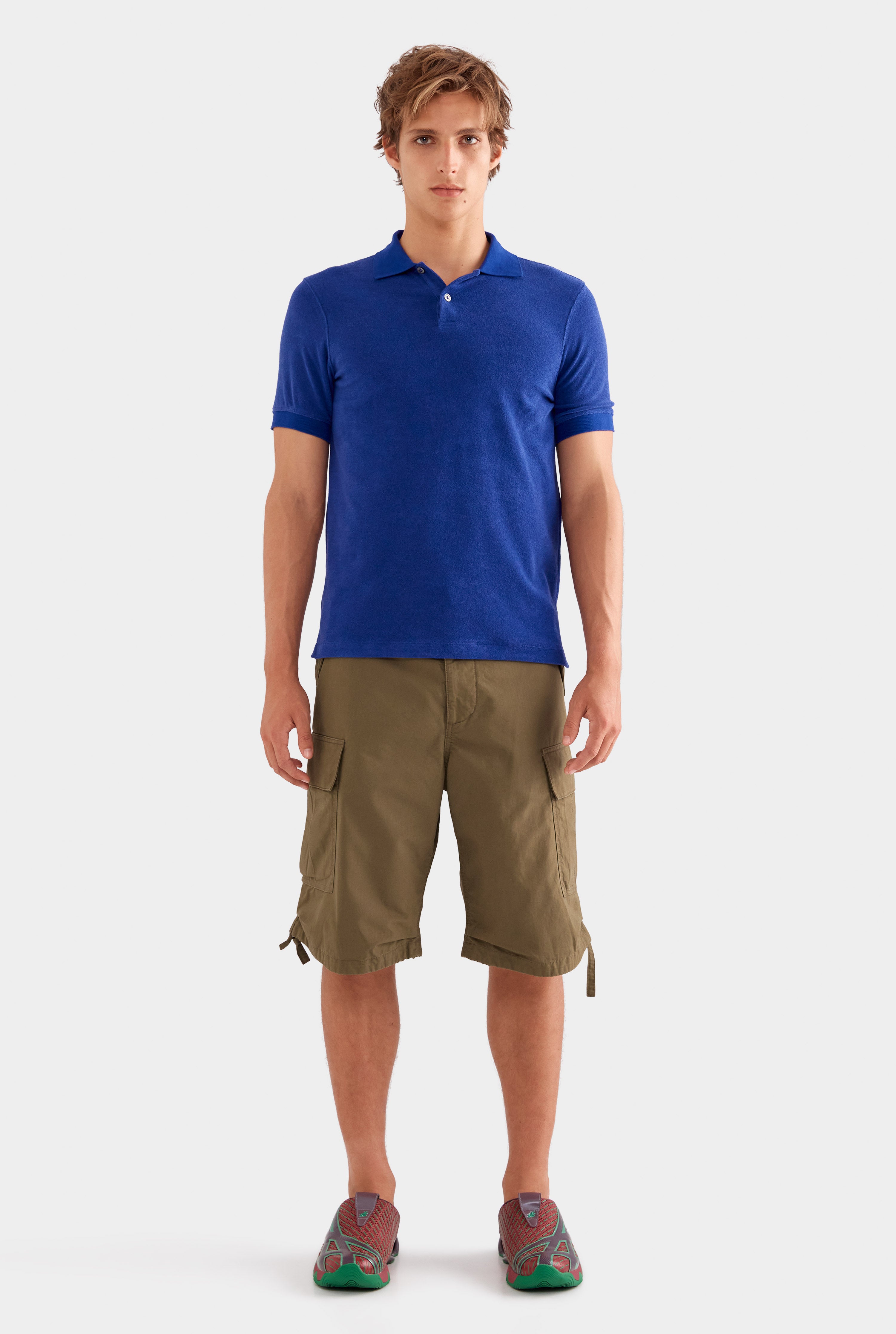Knitted Terry Polo - Blueberry