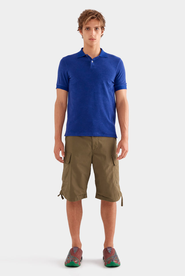 Knitted Terry Polo - Blueberry