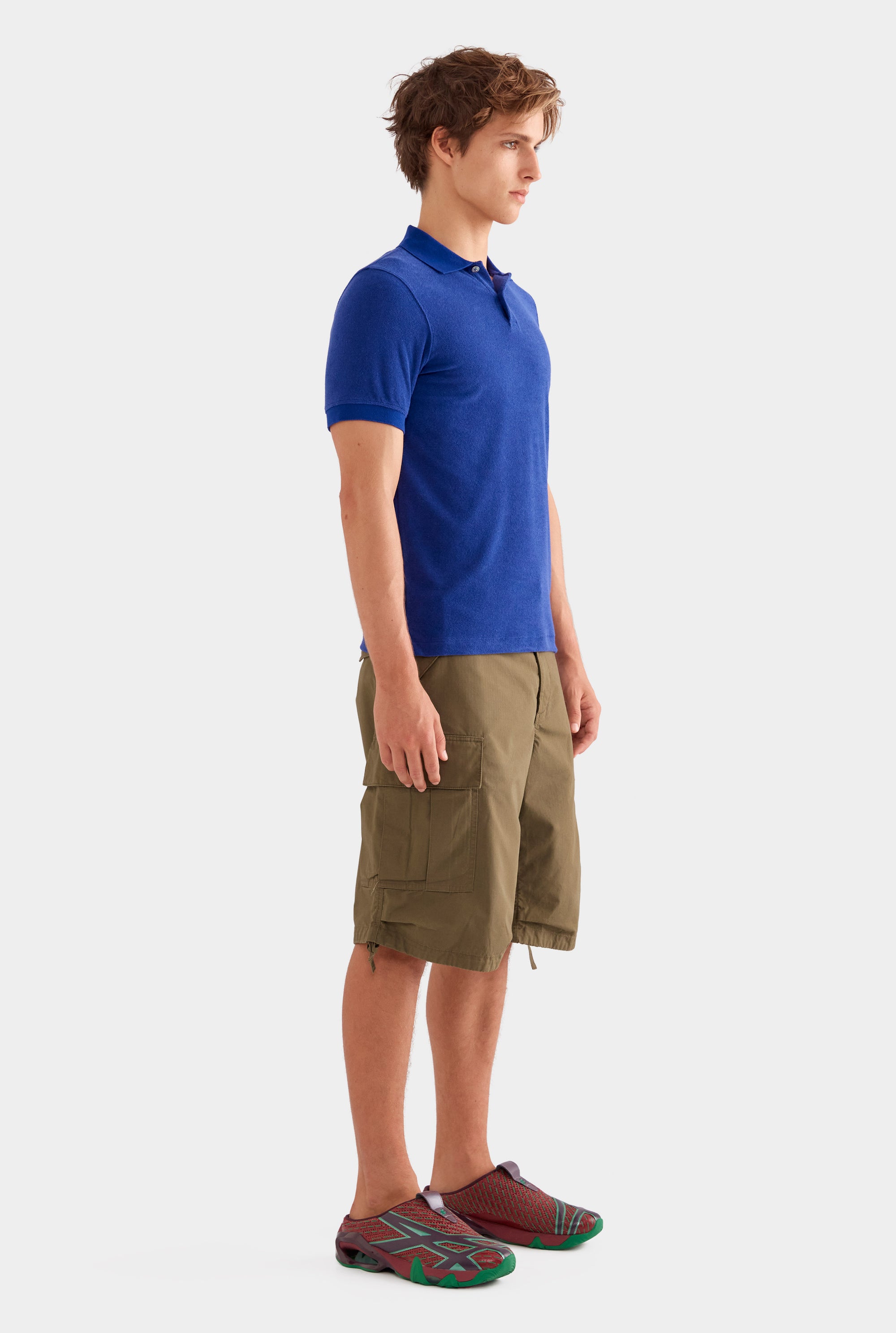 Knitted Terry Polo - Blueberry