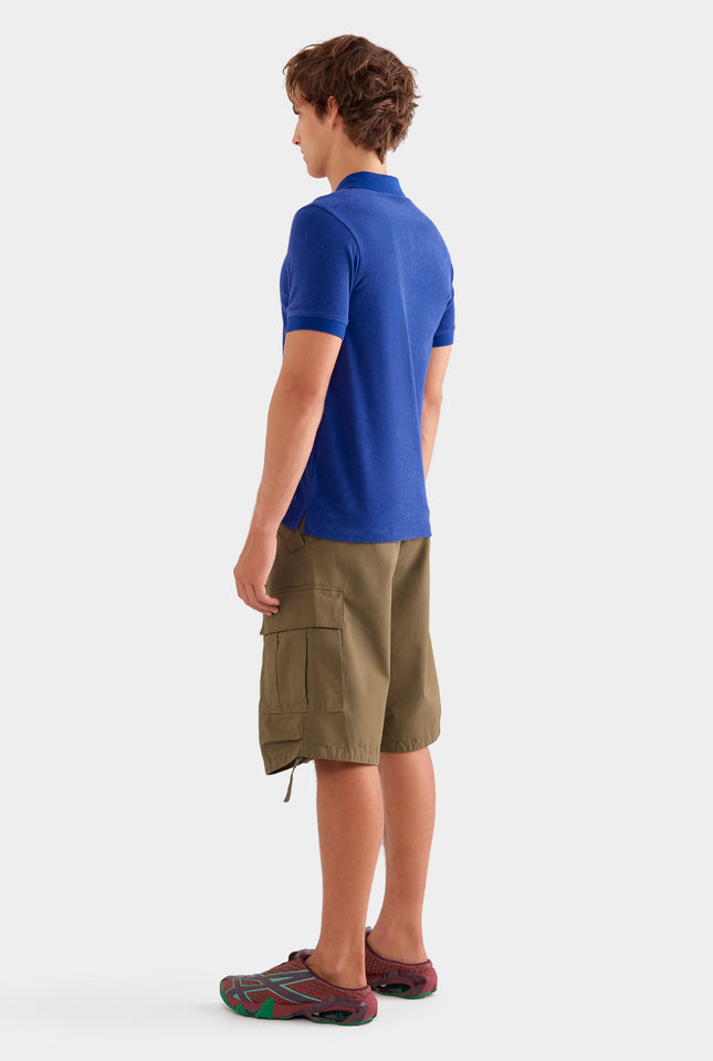Knitted Terry Polo - Blueberry