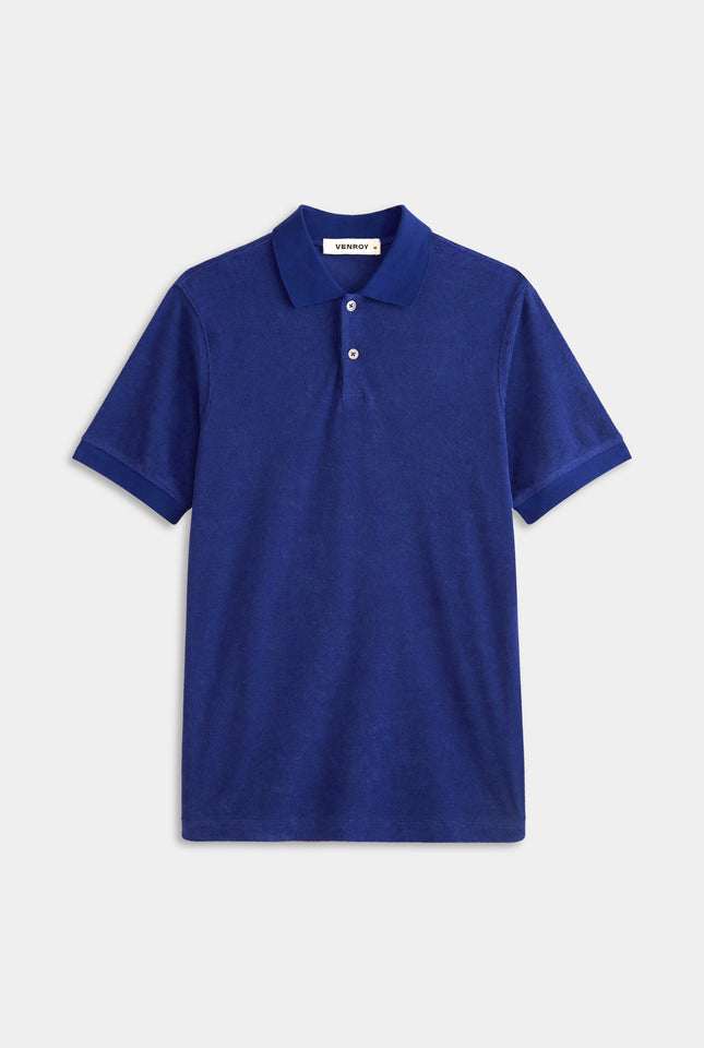 Knitted Terry Polo - Blueberry