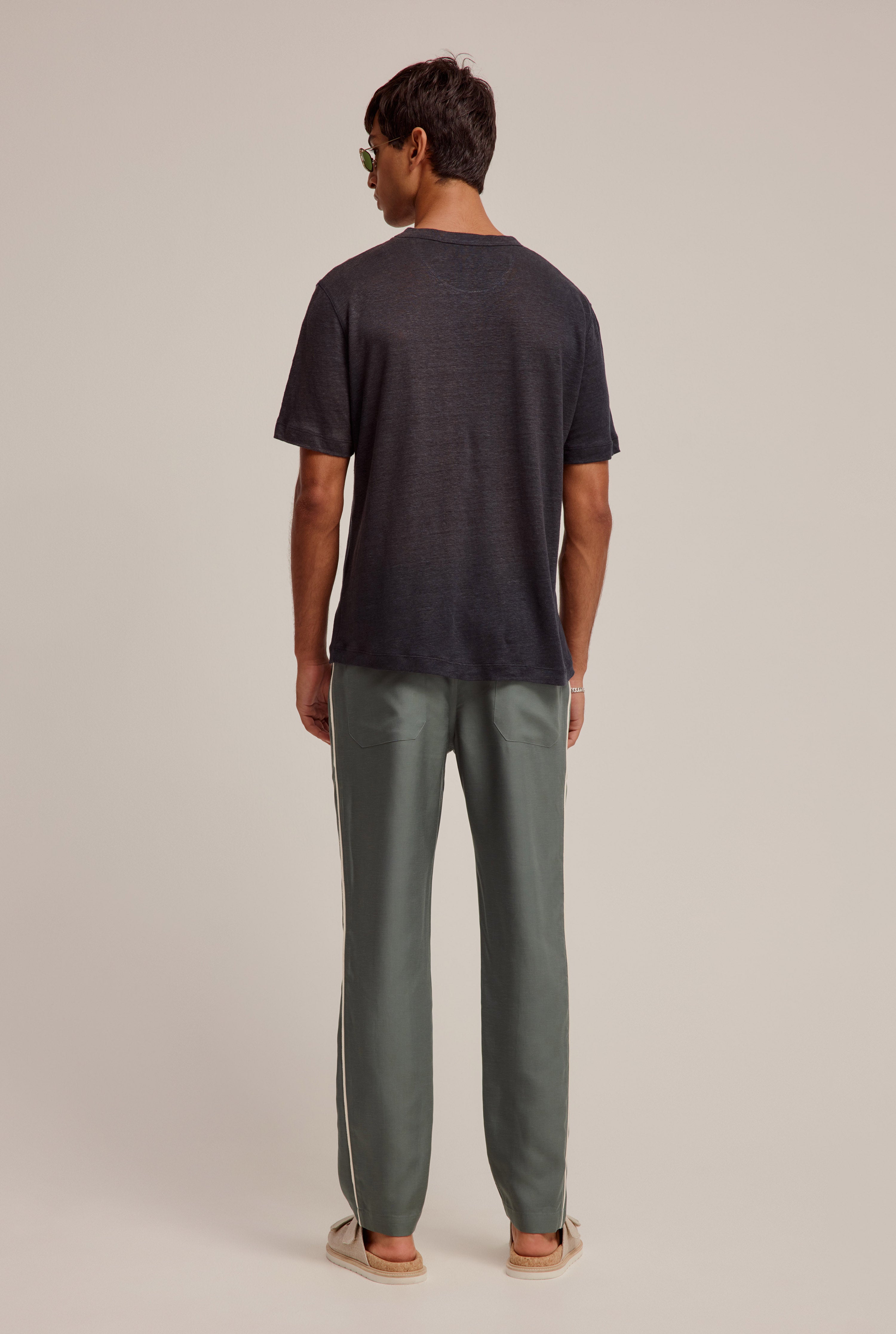 Tencel Lounge Chino - Slate Green/Natural