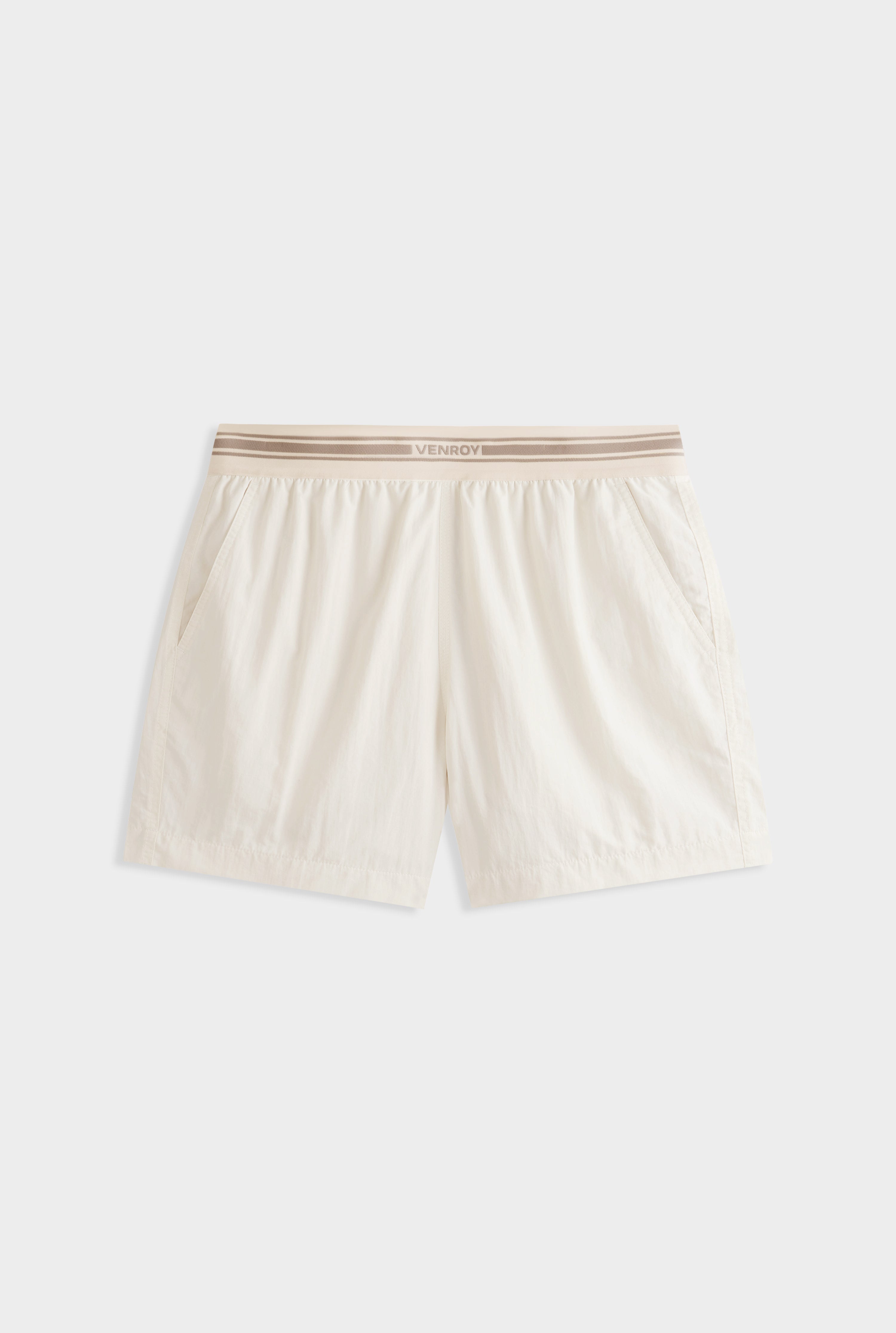 Exposed Elastic Swim Short -  Cream