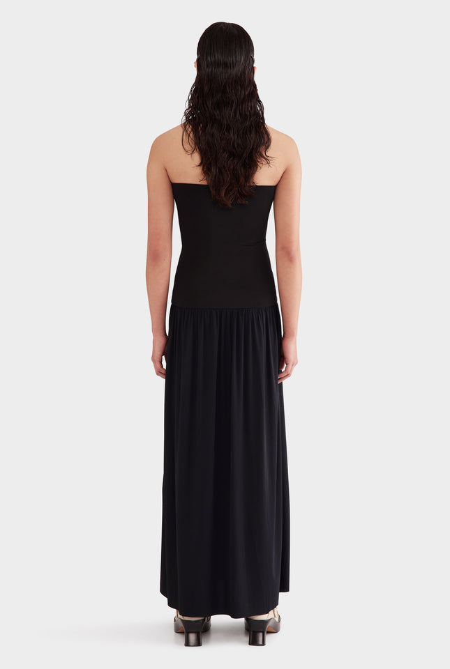 Strapless Jersey Dress - Black