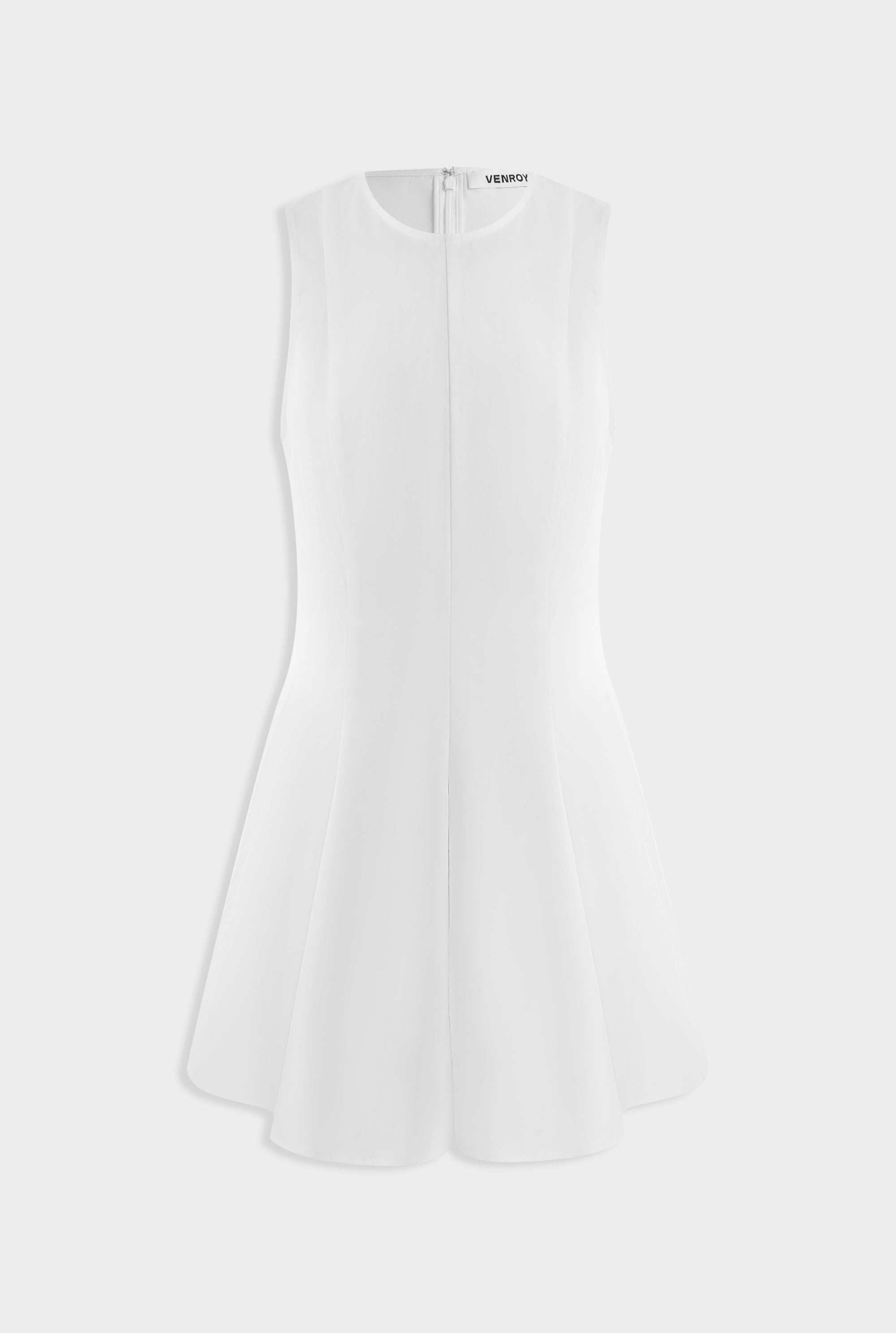 Pleated Mini Dress - Off White