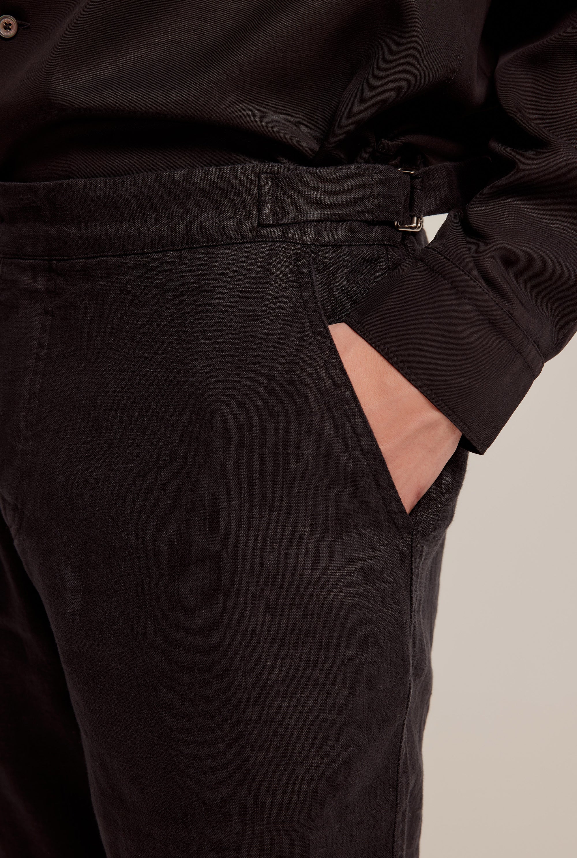 Side Tab Trouser - Black
