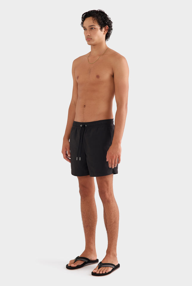 Solid Swim Short - Black