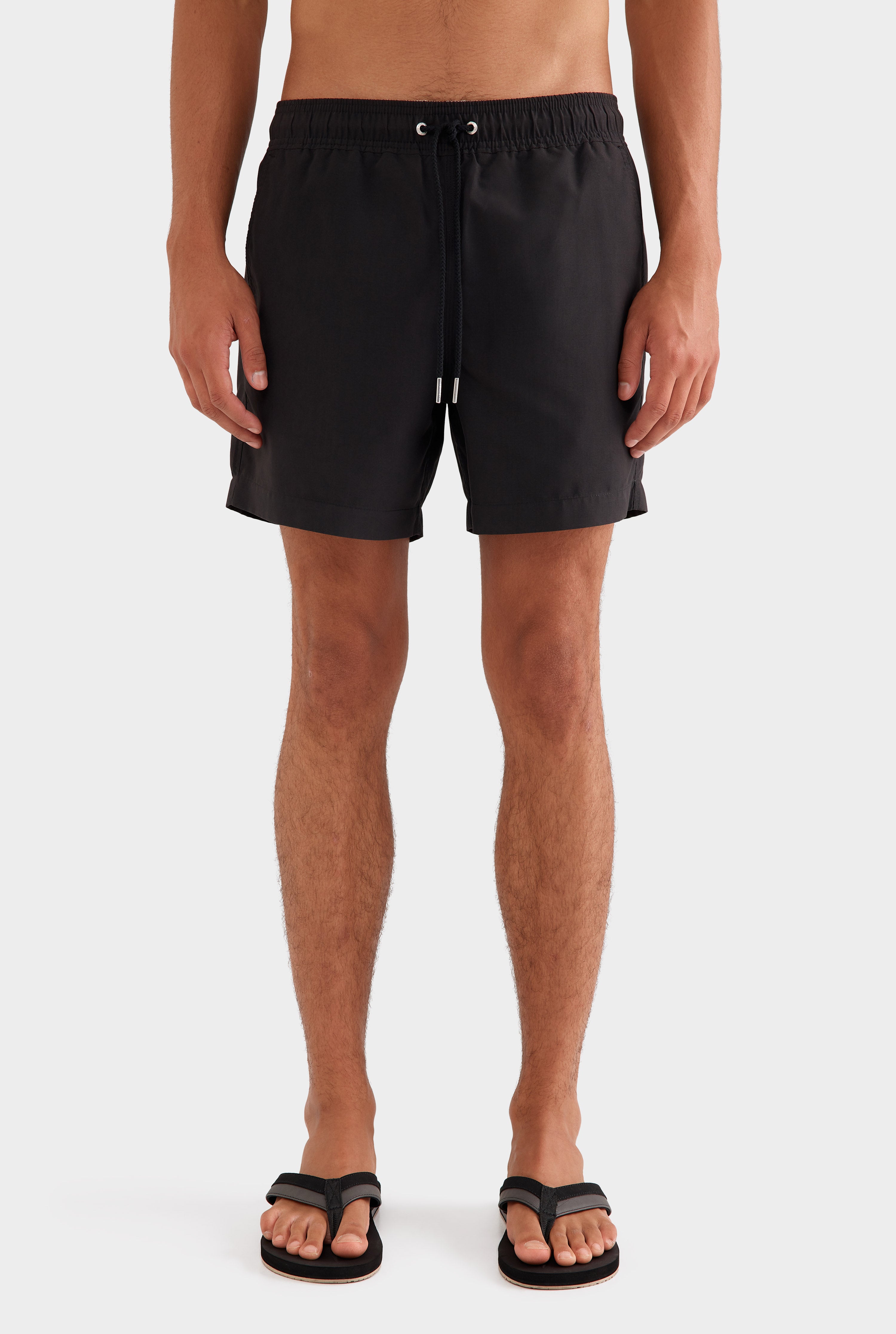 Solid Swim Short - Black