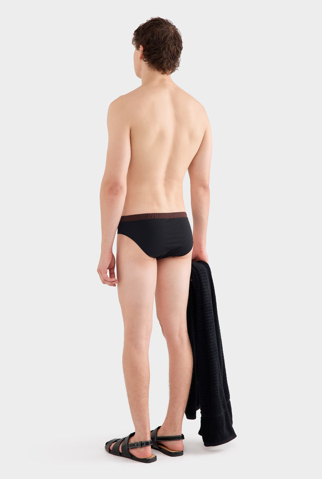 Swim Brief - Black/Cocoa