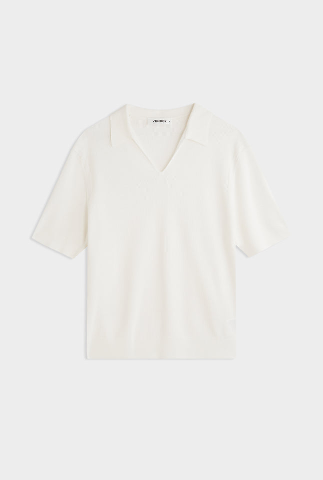 Lightweight Knit Polo - Off White