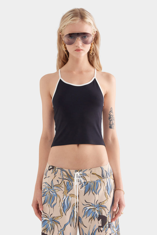 Printed Boardshort - Beige Floral Horse Print