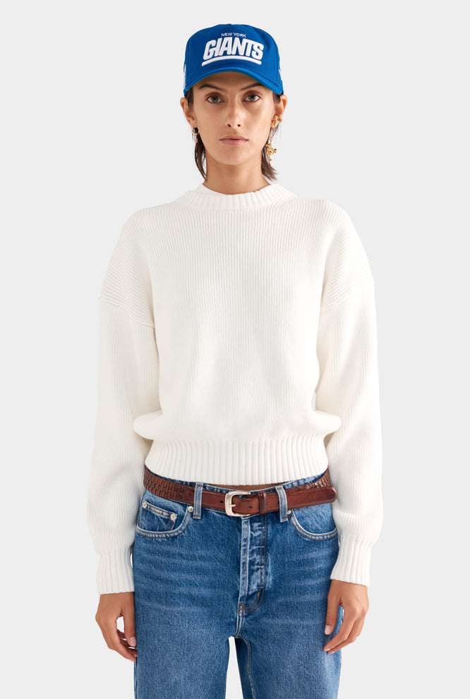 Cotton Knit Sweater - Black
