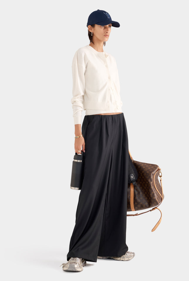 Dropshoulder Cashmere Cardigan - Off White