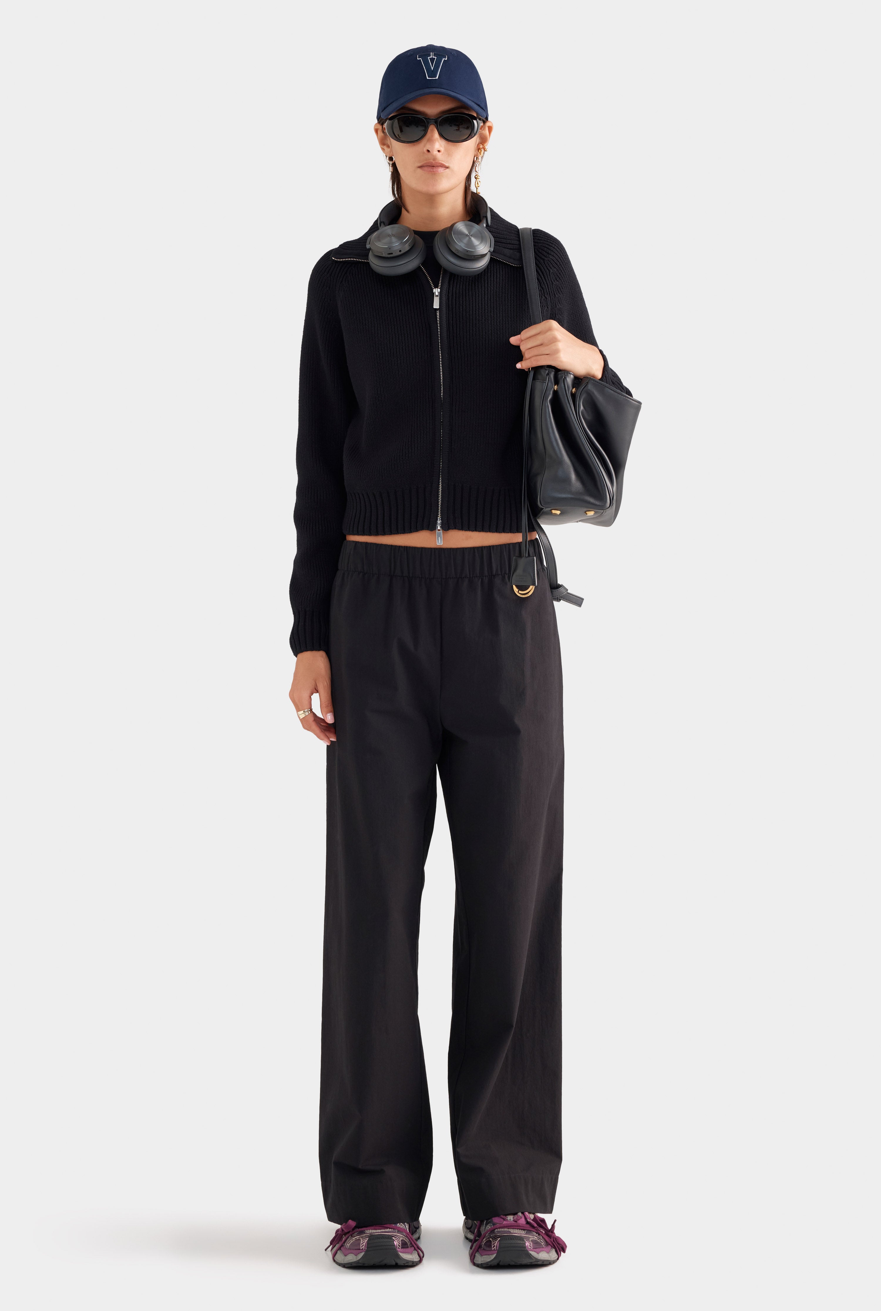 Heavy Cotton Poplin Pant - Black