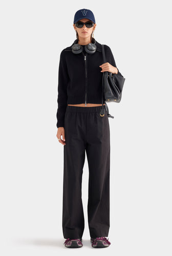 Heavy Cotton Poplin Pant - Black