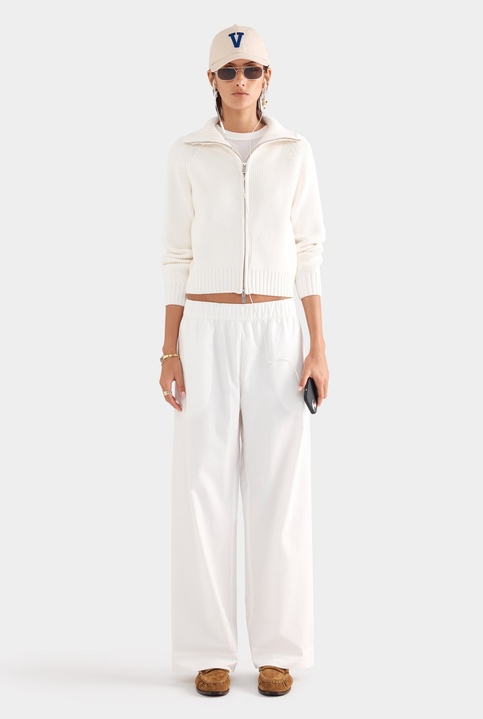 Heavy Cotton Poplin Pant - White