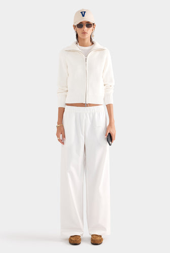 Heavy Cotton Poplin Pant - White
