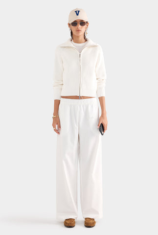 Heavy Cotton Poplin Pant - White