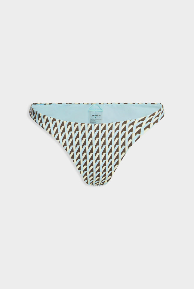 High Cut Bikini Brief - Powder Blue/Chestnut V Monogram