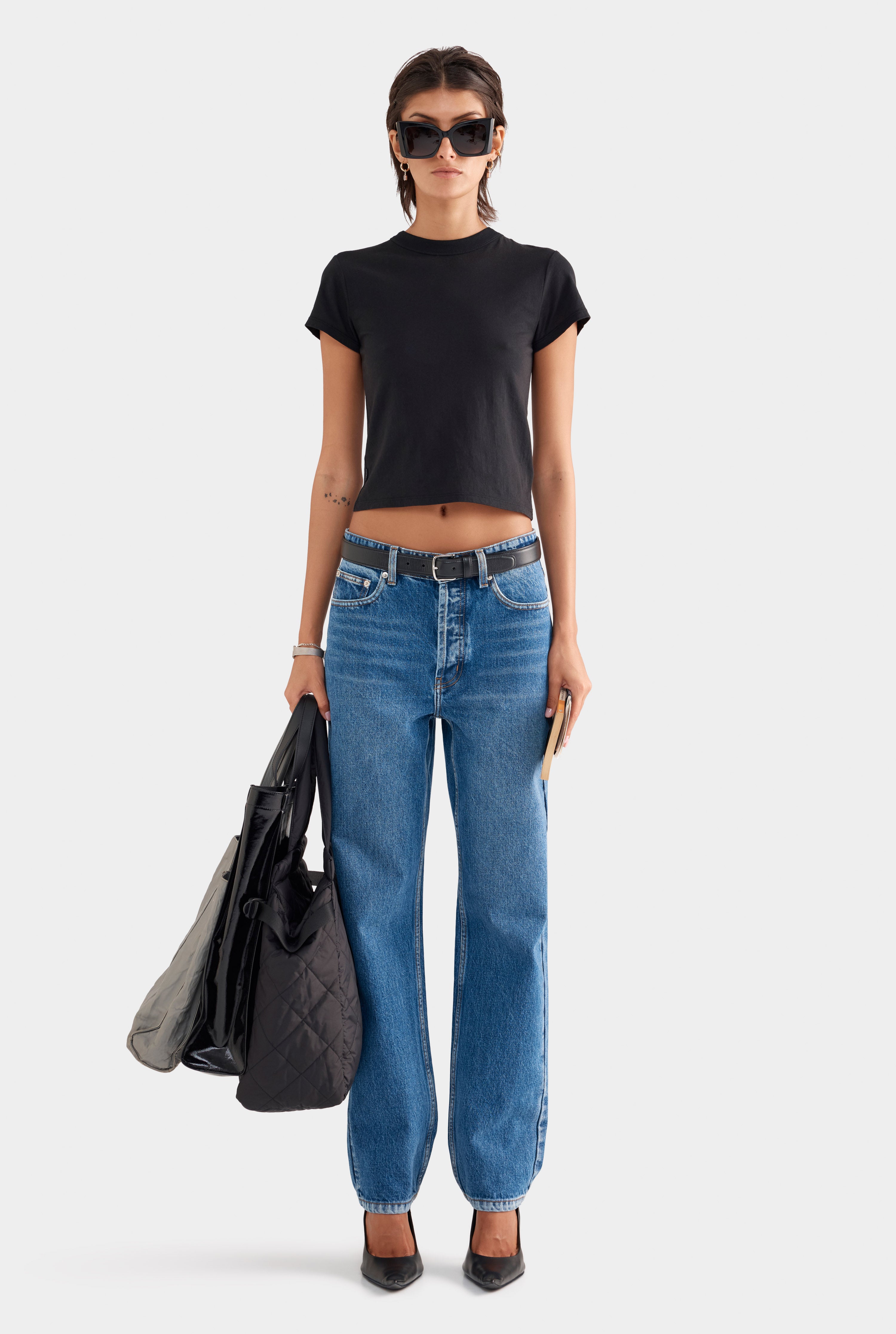 Lightweight Cotton Baby Tee - Black