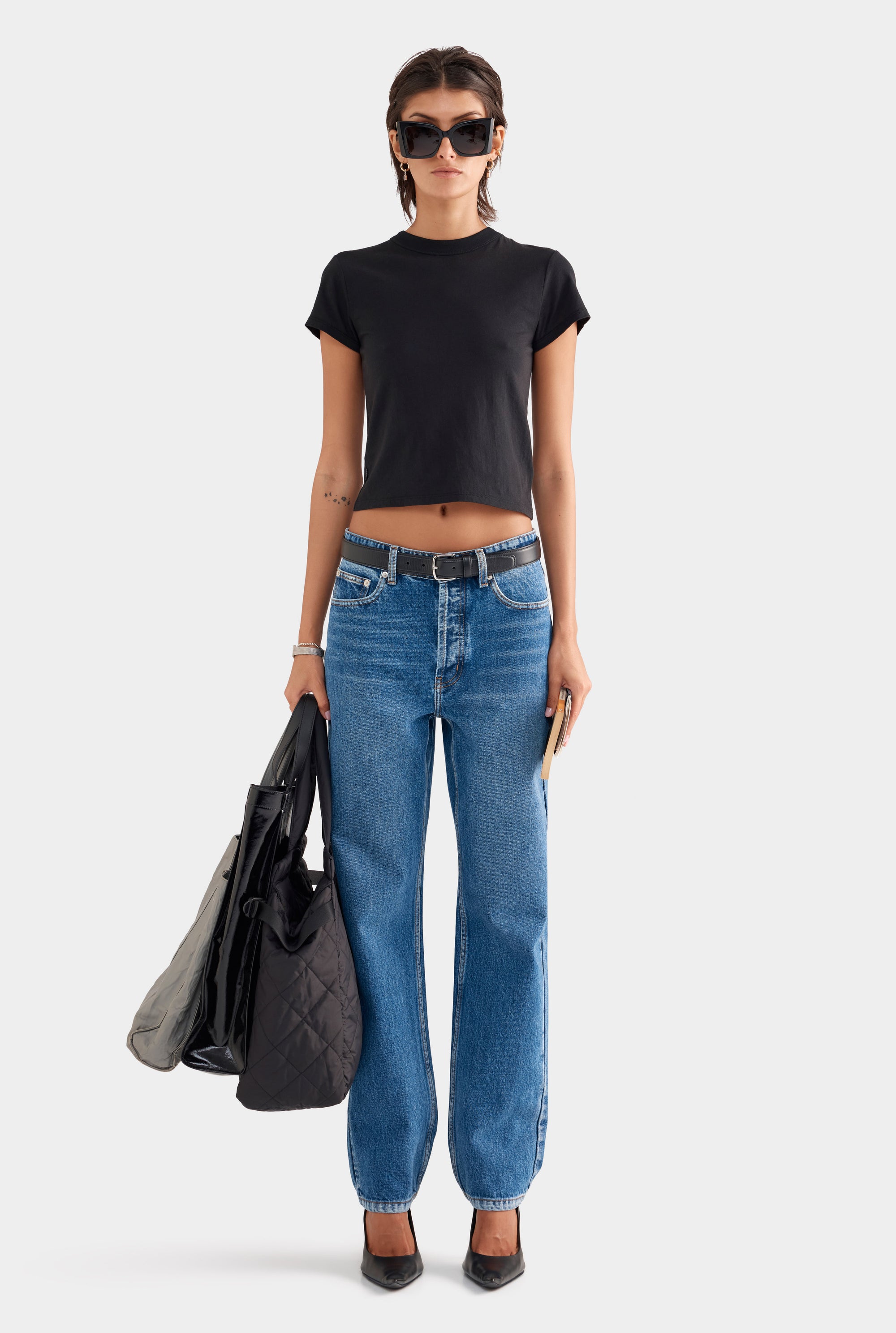 Lightweight Cotton Baby Tee - Black