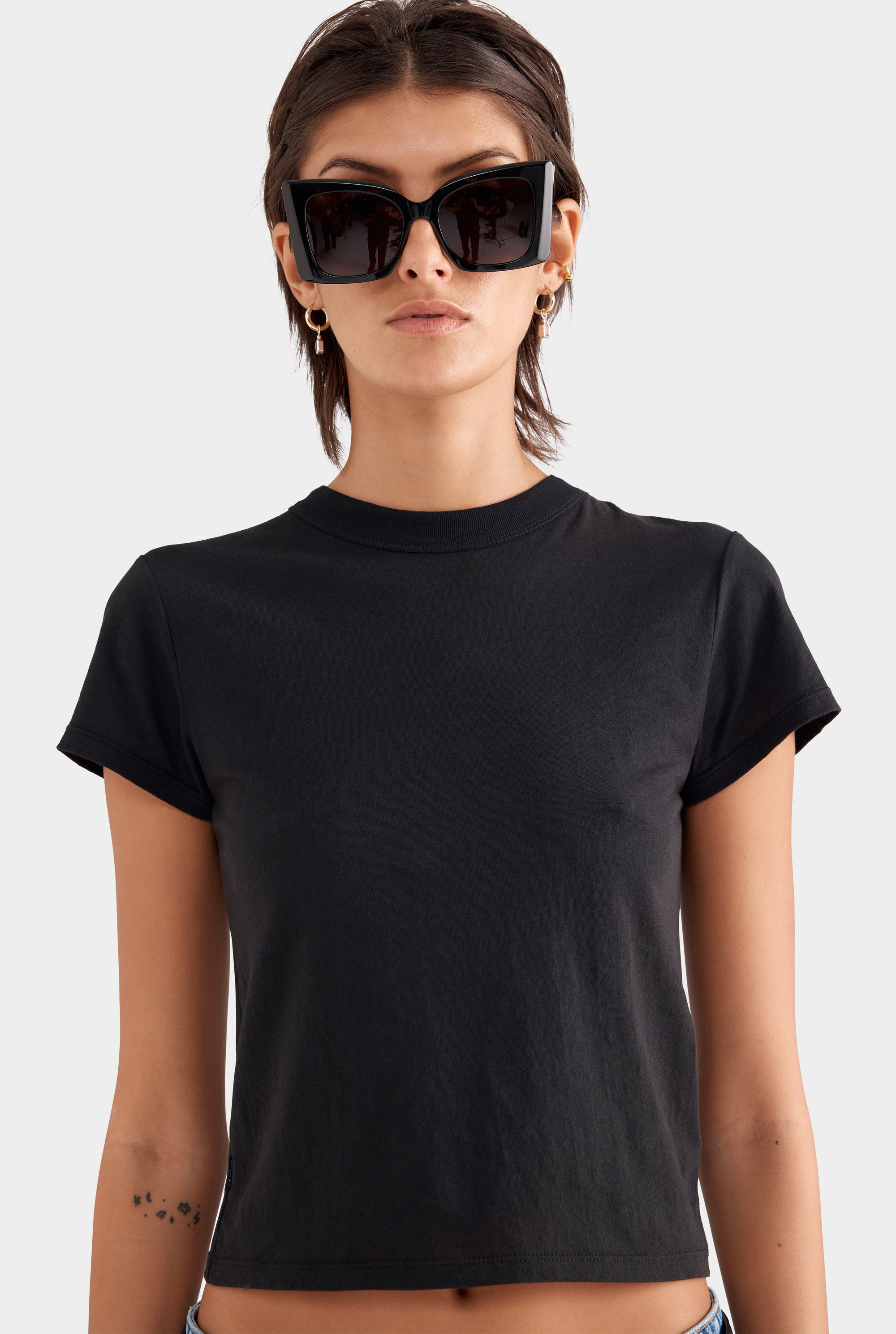 Lightweight Cotton Baby Tee - Black