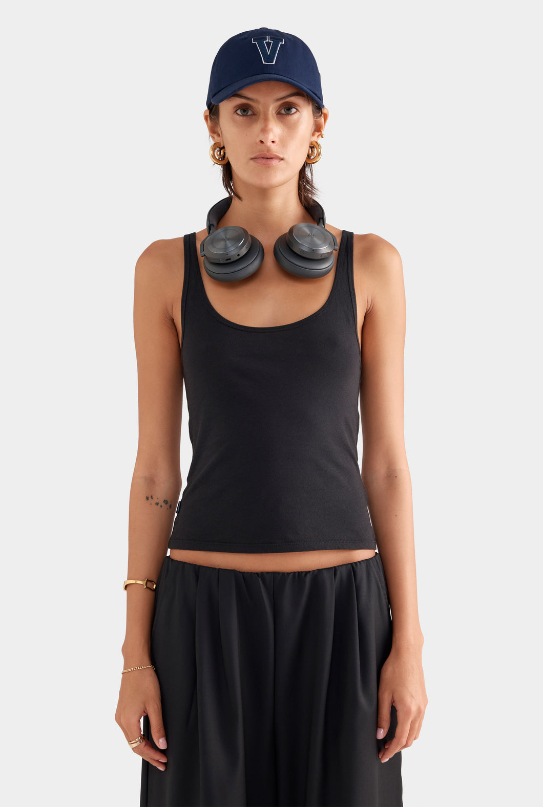 Lightweight Cotton Tank - Black