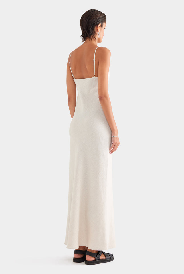 Linen Slip Dress - Sand