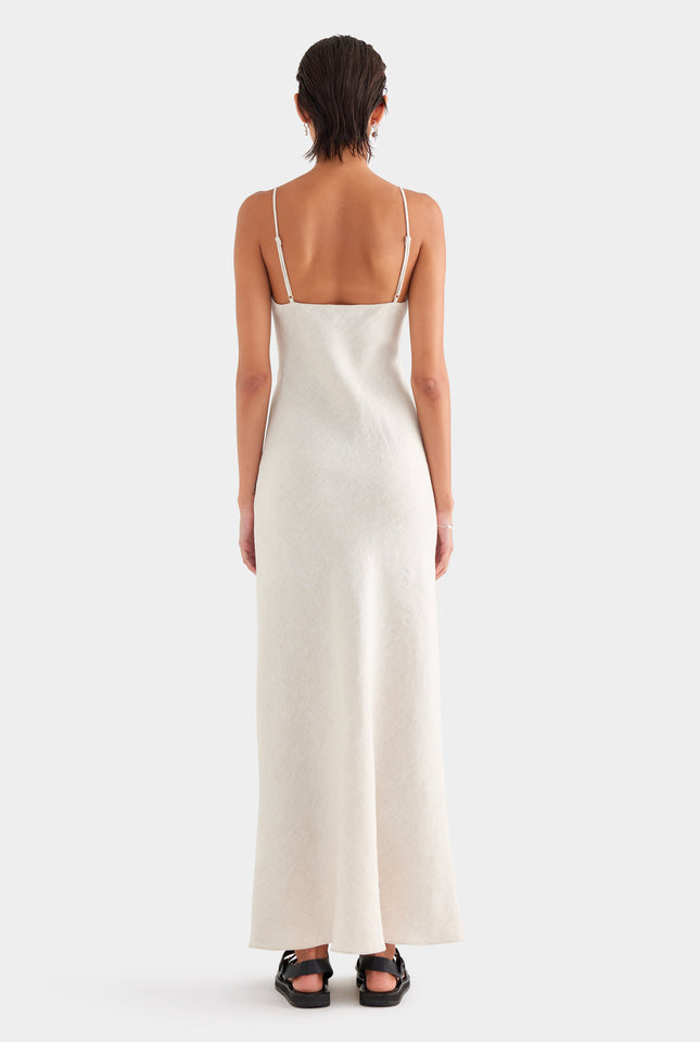 Linen Slip Dress - Sand
