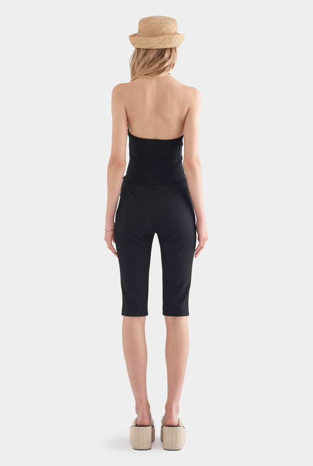 Stretch Wool Capri - Black