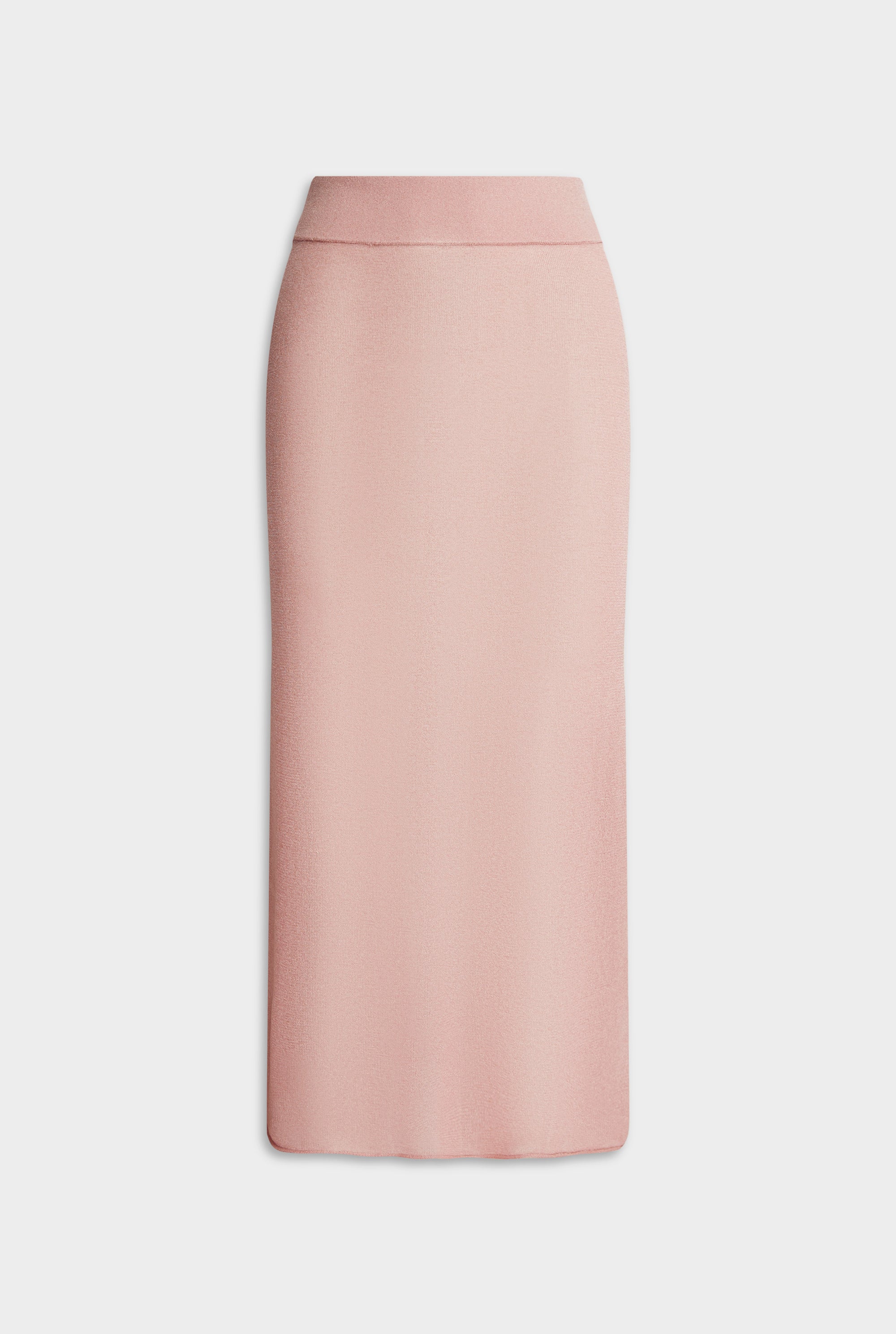 Lurex Knit Midi Skirt - Light Pink