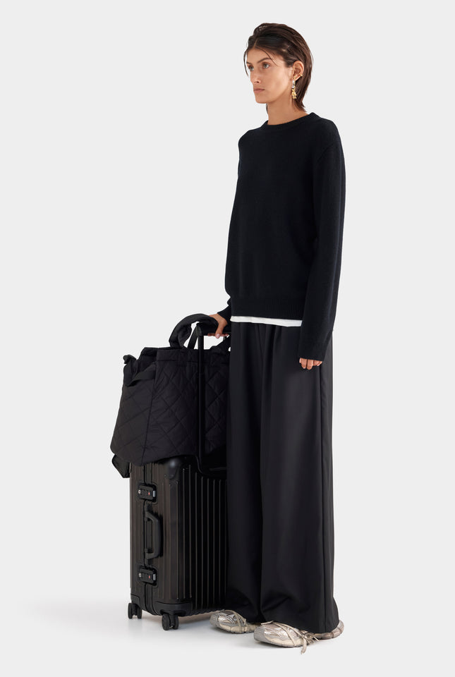 Oversized Wool Cashmere Sweater - Black