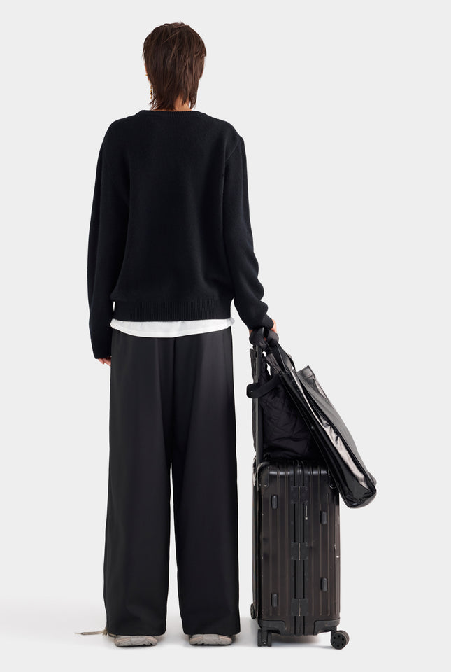Oversized Wool Cashmere Sweater - Black