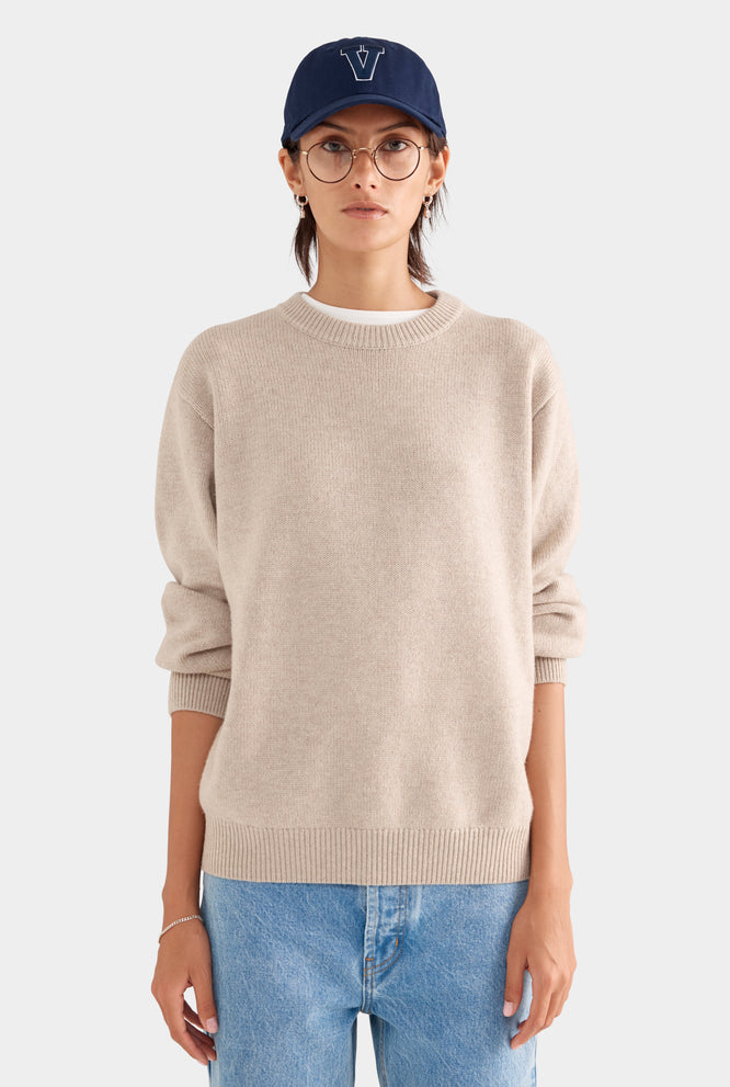 Oversized Wool Cashmere Sweater - Black