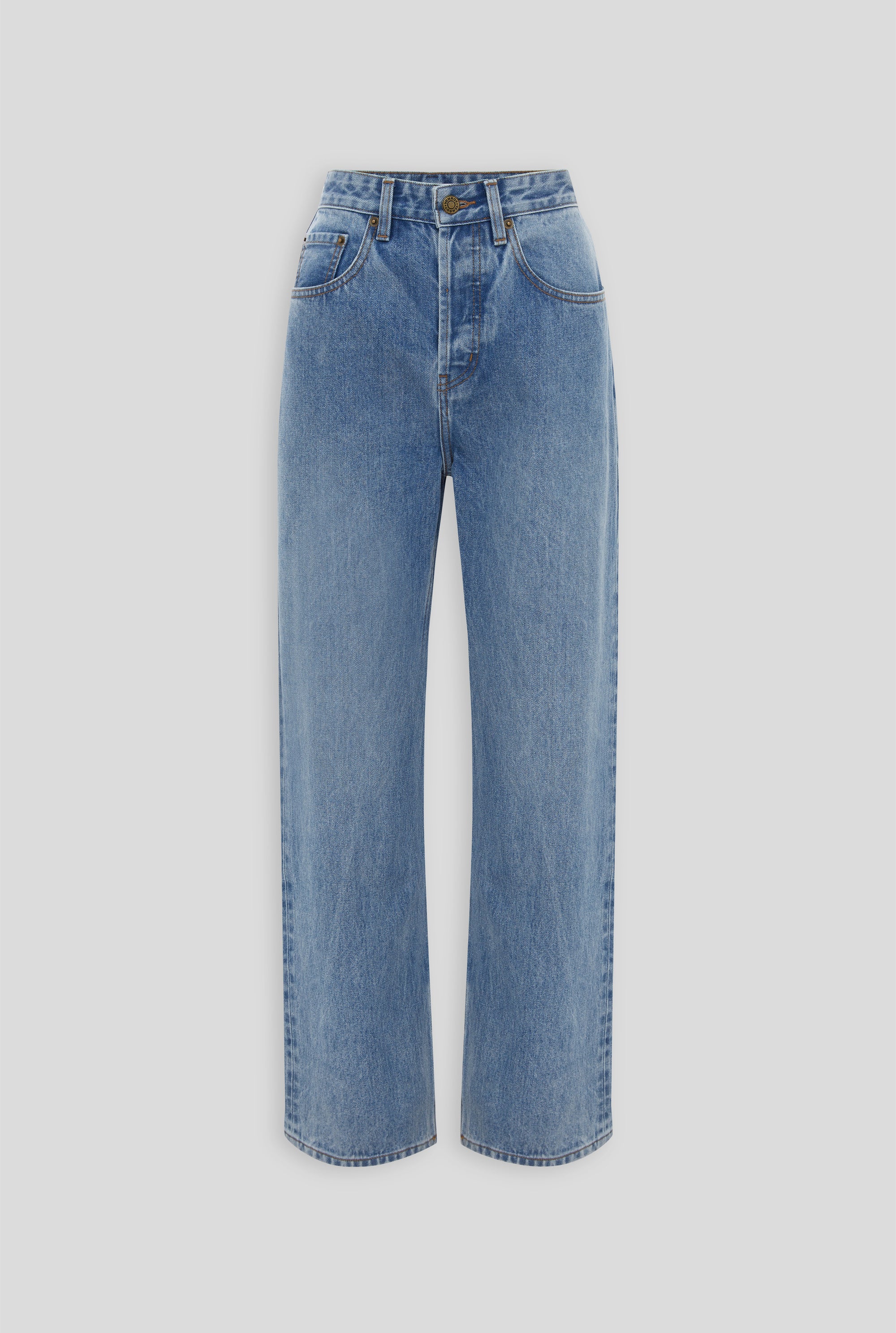 Relaxed Denim Jean - Mid Blue