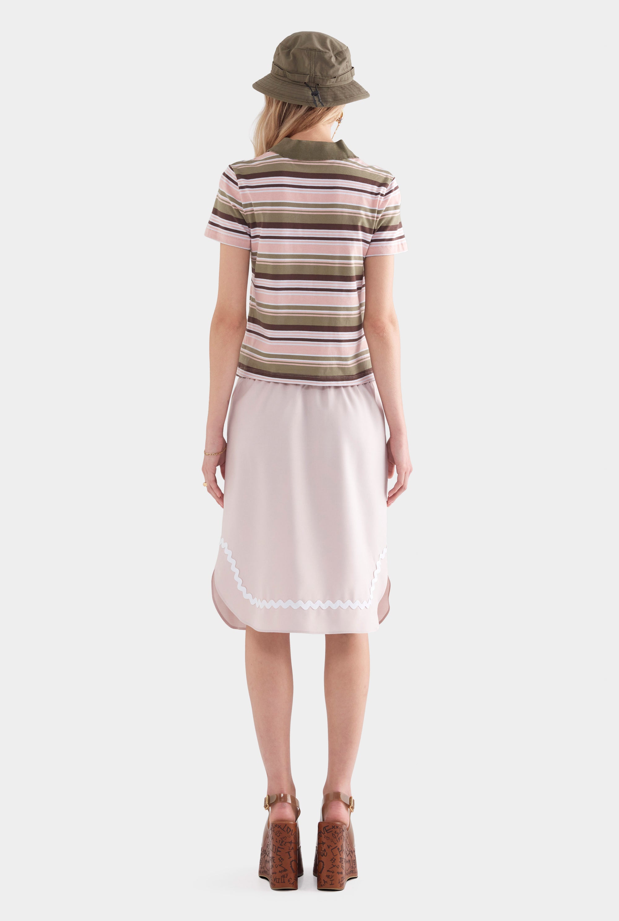 Drawstring Silk Skirt - Lilac
