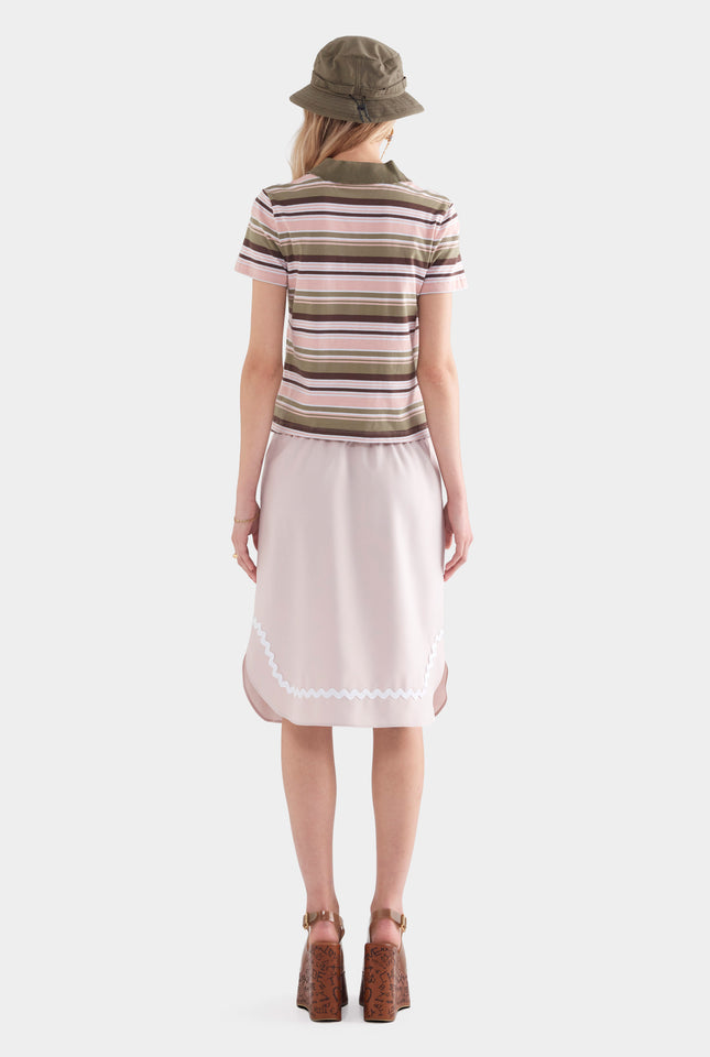 Drawstring Silk Skirt - Lilac