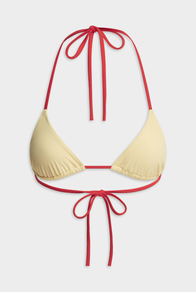 Triangle Bikini - Dusty Yellow/Red