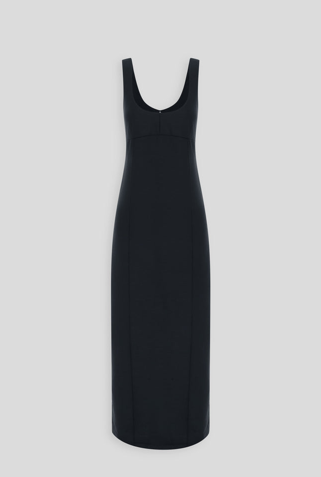 Wool Maxi Dress - Dark Charcoal