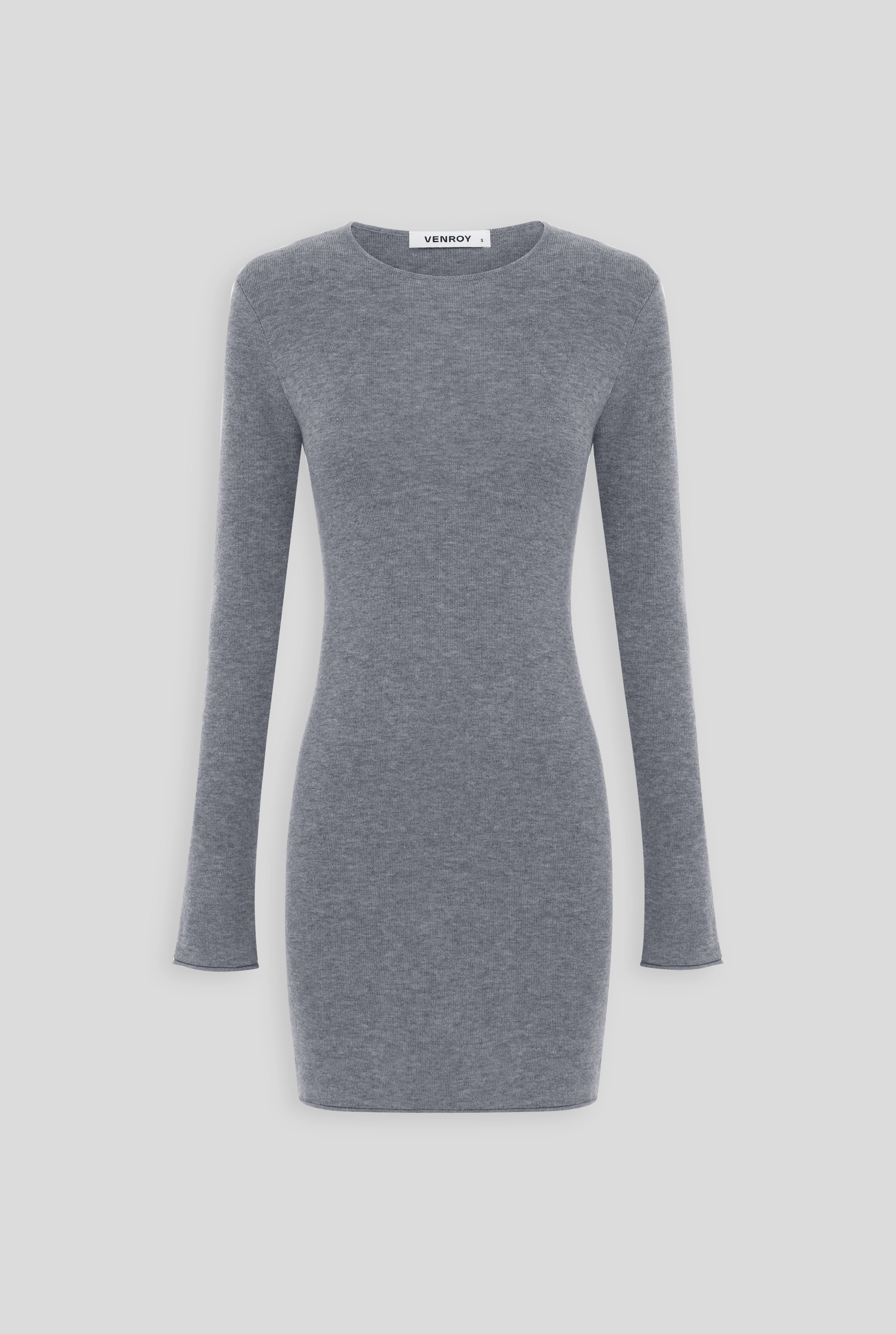 Wool Mini Dress - Grey Marl