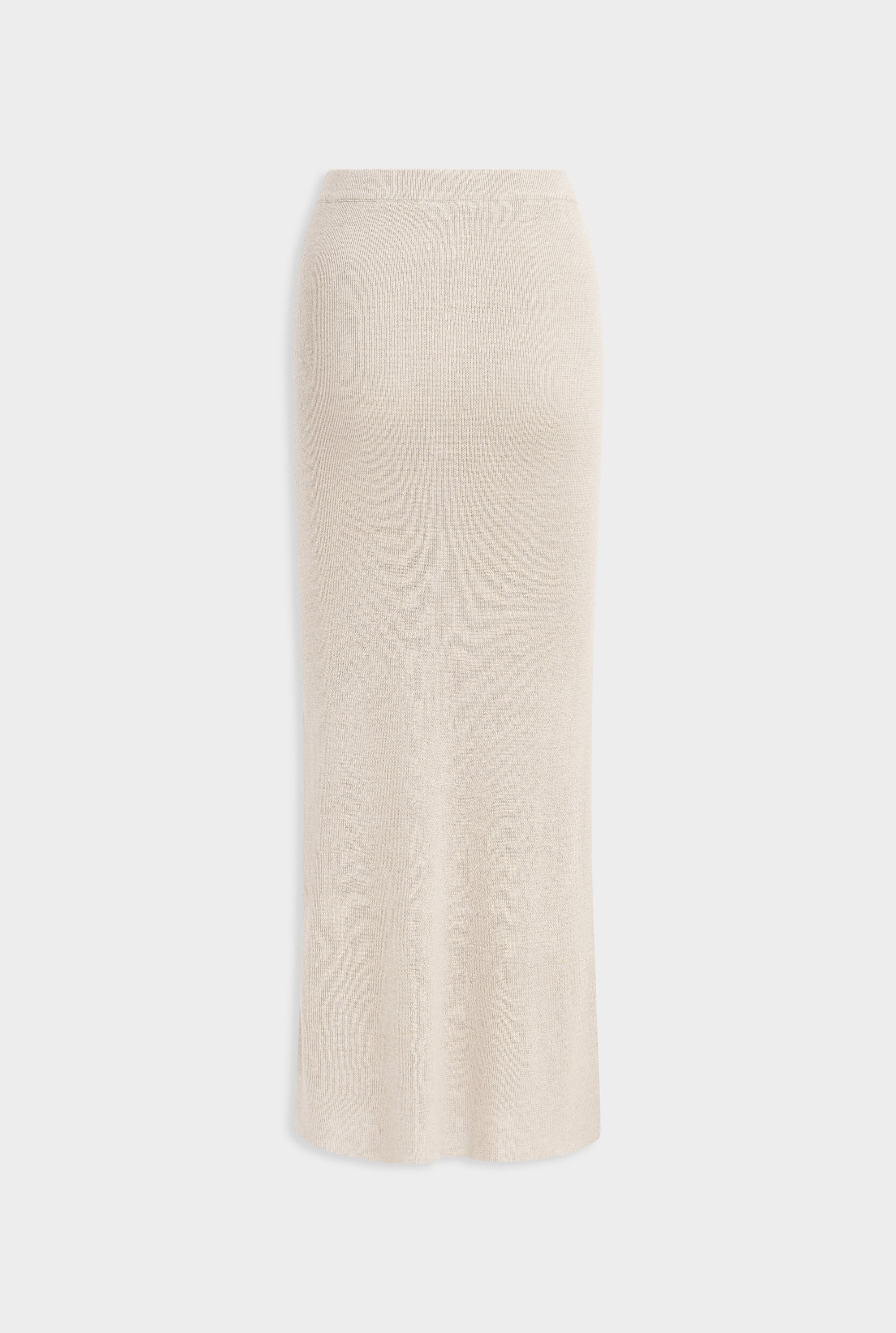 Rib Knitted Skirt - Taupe Classic