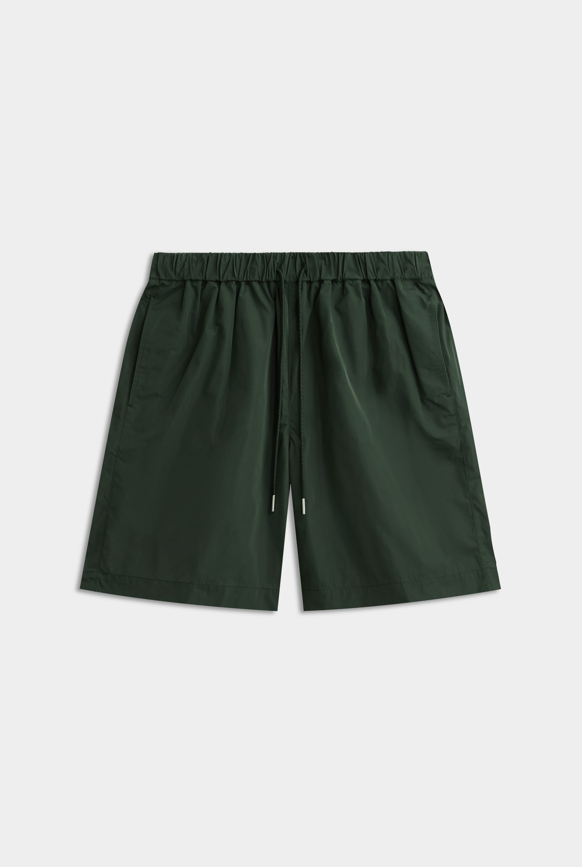 Oversized Taffeta Short - Forest Green